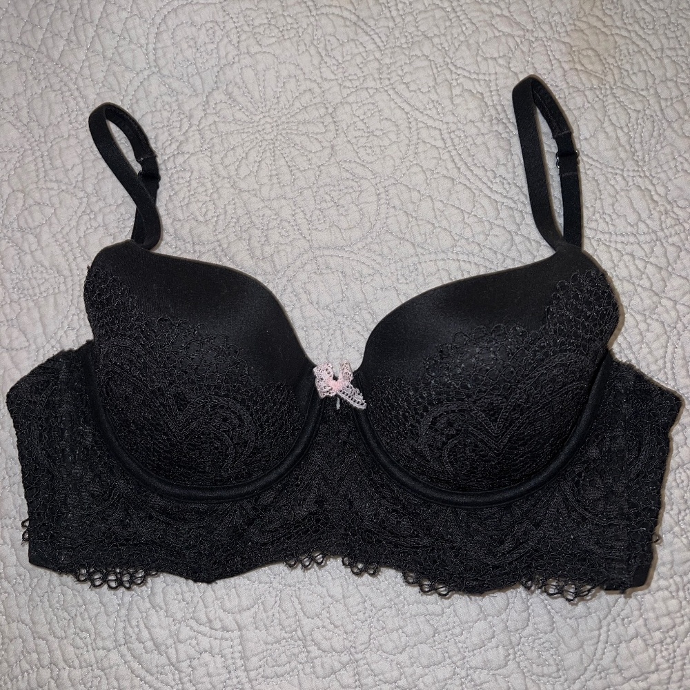 PINK VS Body by Victoria Black Lace Bustier Bra